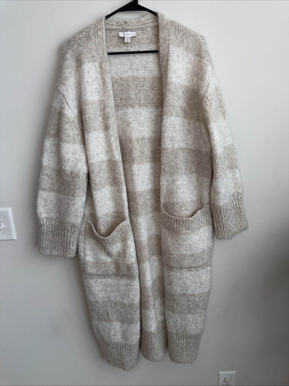 TopShop Block Stripe Maxi Cardigan sz 4-6